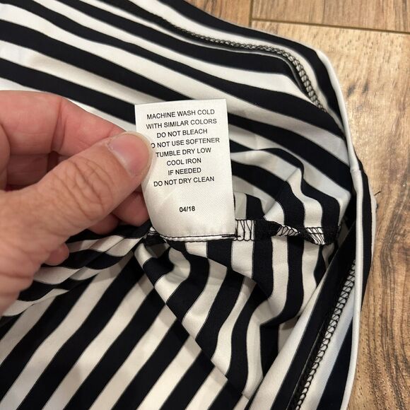 IBKUL Black and White Striped Dress - Picture 8 of 9